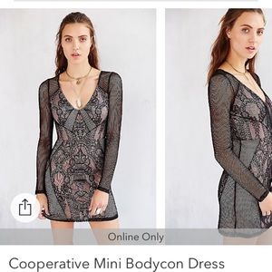 ‼️LAST CALL‼️ Urban Outfitters Mixed Lace Bodycon Dress HOLIDAY